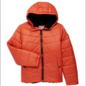 Michael Kors Boy's Faux Fur Hooded Puffer Jacket Size 10/12